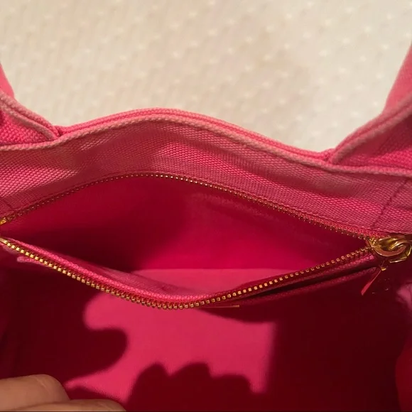 Authentic Prada Canapa Handbag/ sling bag Color Peonia/ Pink - Picture 10 of 15